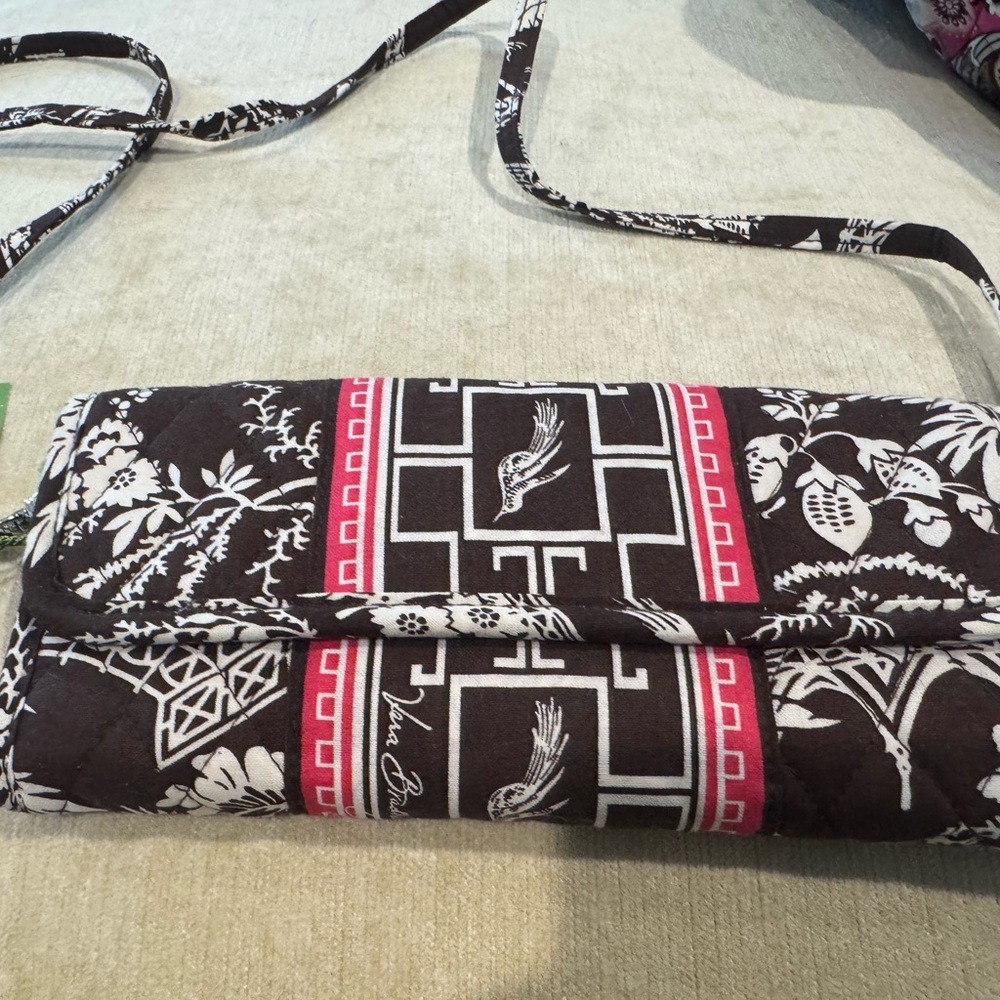 Vera Bradley Black and White Floral Clutch